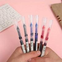 10Pcs/set High Quality Needle Type Gel Pens Straight Liquid Ballpoint Pen Kawaii Stationery School Office Supplies Writing