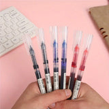 10Pcs/set High Quality Needle Type Gel Pens Straight Liquid Ballpoint Pen Kawaii Stationery School Office Supplies Writing