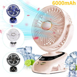 Small USB Clip On Fan, Portable Personal Clip Fan For Home Office Travel Bed Stroller Camping Outdoor Golf Cart Fan