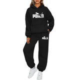 New Autumn Winter Woman Tracksuit Hoodies+Sweatpants 2-Piece Fashion Causal Jogging sweatshirt Clothes Pullover Fleece Pant Sets