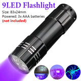 21LED UV Flashlight Glue Curing Flashlamp Ultraviolet Ink Dryer Money Fluorescer Detector UV Oil Curing Purple Light Torch