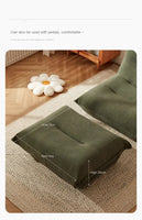 X&D Corduroy Material High Resilience Lazy Sofa Lie Sleep Small Room Balcony Leisure Lounge Chair Bedroom Single Relaxation Sofa