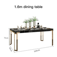 6-Chair Light Luxury Dining Set - Modern Table, High-End Home Furniture