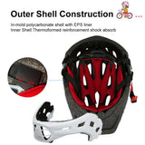 Outdoor Sports Children's Full Face Helmet Balance Bike Scooter Bike Riding Helmet Children's Helmet With Light And Insect Net