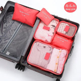 6pcs/Set Travel Bag Packing Cube System Durable 6 Pieces One Set Large Capacity Of Bags Unisex Clothing Sorting Organize Bag