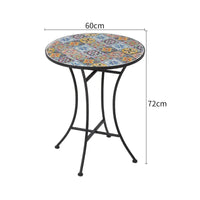 Garden Furniture 60cm, American Rural Iron Art Folding Table and Chairs, Retro Luxury Outdoor Patio Set, Garden Set