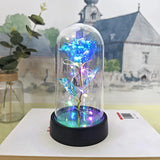 Artificial Rose Flowers Valentines Day Gift for Girlfriend Eternal Rose LED Light Foil Flower Wedding Decor Christmas Gifts