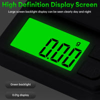 Precision Pocket Scale 1000g X 0.1g - Digital Gram, Food, Jewelry, Ounces/Grains Scale with Backlit LCD - Mini Scale for Travel