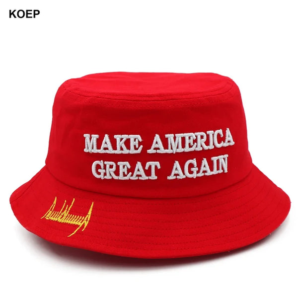 MAGA Red Bucket Hat – Trump 2024 Unisex Sun Cap