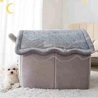 Indoor Warm Dog House Soft Pet Bed Tent House Dog Kennel Cat Bed with Removable Cushion Suitable for Small Medium Large Pets