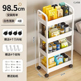 Household Multi-layer Small Cart Storage Rack Floor To Floor Kitchen Bedroom Bathroom Storage Rack Storage Rack With Wheels