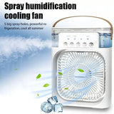 Portable 3 in 1 Fan AIr Conditioner Household Small Air Cooler LED Night Lights Humidifier Air Adjustment Home Fans Dropshipping