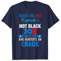 Biden Roses Are Red Kamalas Not Black Joe T-Shirt Fashion Funny Political Joke Tee Tops Men Clothing Short Sleeve