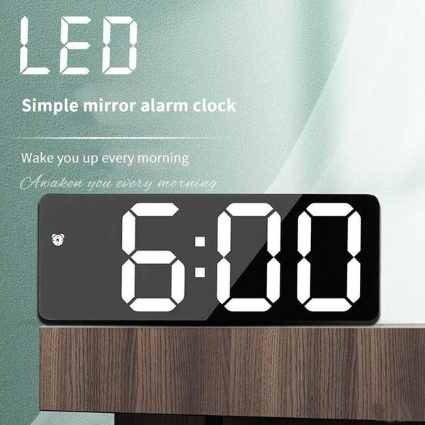 LED Mirror Table Clock