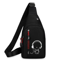 Men's and women's crossbody bag outdoor sports running glow-in-the-dark bag casual men's and women's chest bag