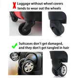 8pcs Travel Luggage Caster Shoes Silicone Suitcase Wheels Protection Cover Reduce Noise Trolley Box Casters Cover