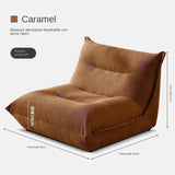 X&D Corduroy Material High Resilience Lazy Sofa Lie Sleep Small Room Balcony Leisure Lounge Chair Bedroom Single Relaxation Sofa