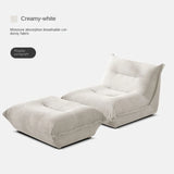 X&D Corduroy Material High Resilience Lazy Sofa Lie Sleep Small Room Balcony Leisure Lounge Chair Bedroom Single Relaxation Sofa