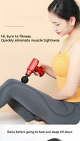 USB Mini Massage Gun Fascia Machine Muscle Relaxation Vibrating Gun Rod Massage Fitness Equipment Neck Grab Fascia Gun