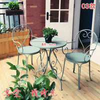 European Retro Iron Garden Furniture Sets Outdoor Courtyard Garden Balcony Table and Chair Set cafe Dining Table and Chairs Z