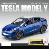 1:24 Tesla Model Y Model 3 Model S Metal Alloy Diecast Toy Car Model Sound And Light Children's Toy Collectibles Birthday Gifts