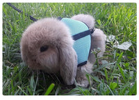 Mutil-Colors Breathable Stylish Vest Small Pet Carrier Bag Adjustable Soft Harness  And Elastic Leash Set For Rabbits