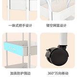 Household Multi-layer Small Cart Storage Rack Floor To Floor Kitchen Bedroom Bathroom Storage Rack Storage Rack With Wheels