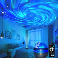 Starry Sky Galaxy Lamp Projector LED Night Light Remote Control Sound Active 5V USB Charging 7 Modes for Kids Room  Party Decor