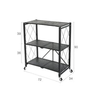 Multifunctional Flower Stand Shelves Storage Shelf Portable Folding Large Iron Shelf Floor Foldable Storage Shelving Bookshelf