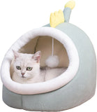 Cat Bed House Kennel Nest Round Pets Sleeping Cave Kitten Beds Pet Basket Cozy Kitten Lounger Cushion Cat House Tent Dog House