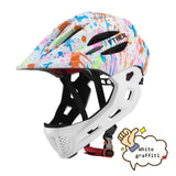 Outdoor Sports Children's Full Face Helmet Balance Bike Scooter Bike Riding Helmet Children's Helmet With Light And Insect Net