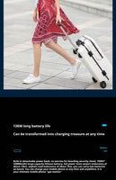 Electric luggage smart riding charging suitcase 20 inch trolley case boarding case business trolley case small scooter suitcase