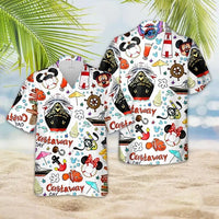 Miniso Castaway Cay Hawaiian Shirt Disney Cruise Line Unisex Button-Up Casual Beach Shirt