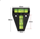 T-Type Spirit Level Plastic Measuring Vertical And Horizontal Adjuster Scope Triangle Level Measuring Kit for Caravan Camper