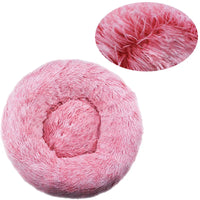 Round Dog Bed Winter Warm Cat Bed Plush Basket for Dog Washable Pet Bed for Small Medium Large Dog Sofa Cat