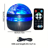 Starry Sky Galaxy Lamp Projector LED Night Light Remote Control Sound Active 5V USB Charging 7 Modes for Kids Room  Party Decor