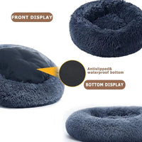 40-90cm Round Pet Bed for Large Dog Bed Super Soft Cat Bed Long Plush Dog House for Medium Dog House Winter Warm Sleeping