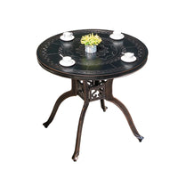 2024 Newest Outdoor Patio Dining square table Chairs Metal cast aluminium Round Table Furniture for Garden Yard