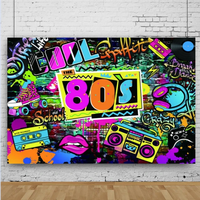 80s Party Banner & Disco Backdrops