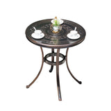 2024 Newest Outdoor Patio Dining square table Chairs Metal cast aluminium Round Table Furniture for Garden Yard