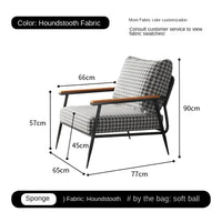 X&D Nordic Simple Leisure Chair Living Room Single Sponge Leisure Chair Light Luxury Italian Minimalist Tiger Chair Balcony Sofa