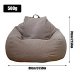 Lazy Sofa Cover Bean Bag Lounger Chair Sofa Seat Living Room Furniture Without Filler Beanbag Sofa Bed Pouf Puff Couch Tatami