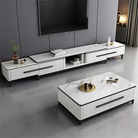 Modern Simple Tv Stand Living Room Furniture Light Luxury Slate TV Stands Tea Table Home Small Apartment Retractable TV Cabinet