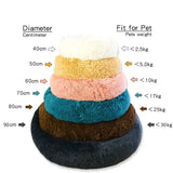 Round Dog Bed Winter Warm Cat Bed Plush Basket for Dog Washable Pet Bed for Small Medium Large Dog Sofa Cat