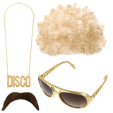 Disco Hip Hop Costume Set - Funky Afro Wig & Accessories