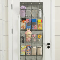 24/28 Large Mesh Pockets Wall Hanging Shoe Organizer Rack Over The Door Fabric Cabinet Closet Sundries Shoe Storage Bag