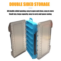 Fishing Tackle Box 14 Compartments Fishing Accessories Lure Hook Storage Case Double Sided Fishing Tool Organizer Boxes