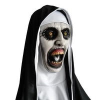 Horror Scary Nun Latex Mask for Halloween Cosplay