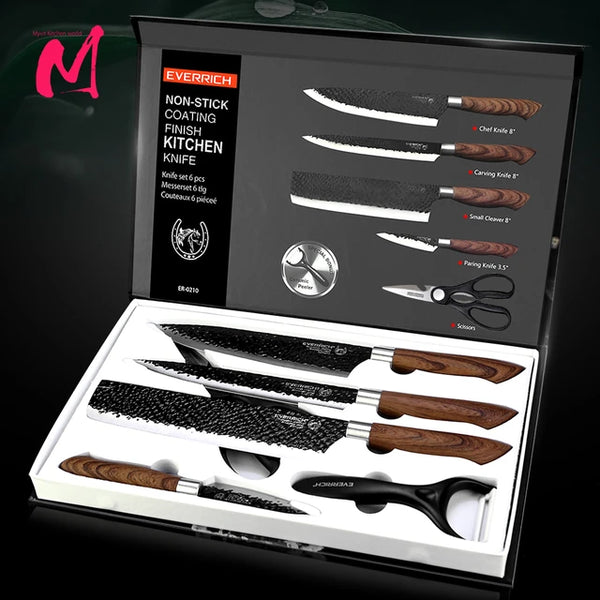 6-Piece Stainless Steel Kitchen Knife Set with Gift Case Jack's Clearance