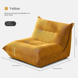 X&D Corduroy Material High Resilience Lazy Sofa Lie Sleep Small Room Balcony Leisure Lounge Chair Bedroom Single Relaxation Sofa